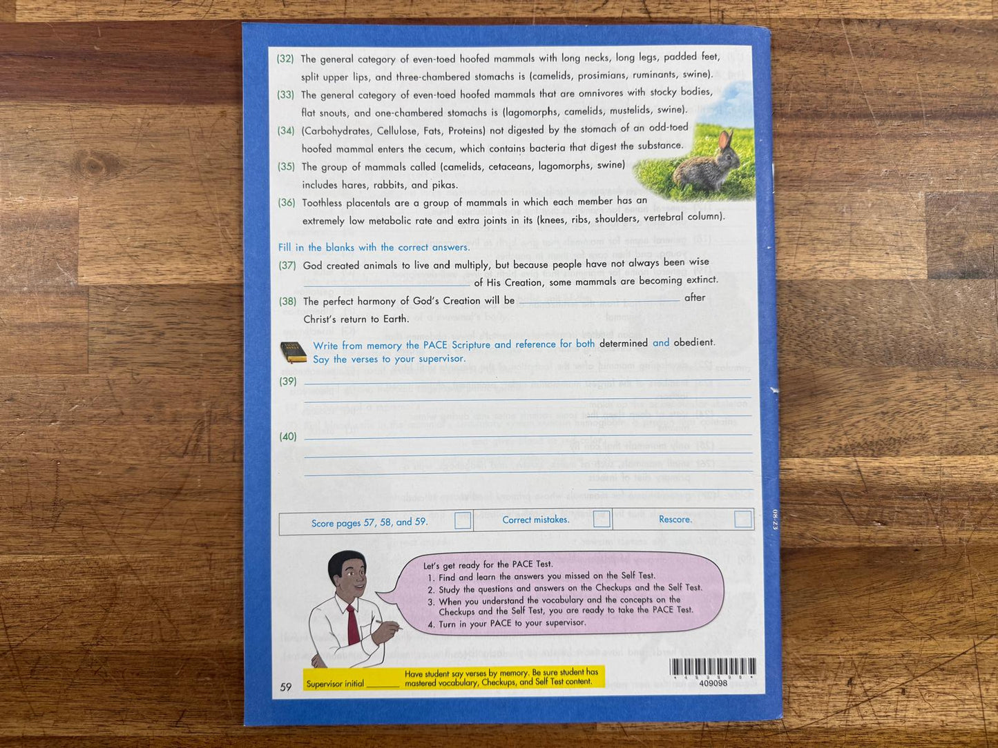 ACE PACE Science 4th Edition Text w. Test 1098 (Like New)