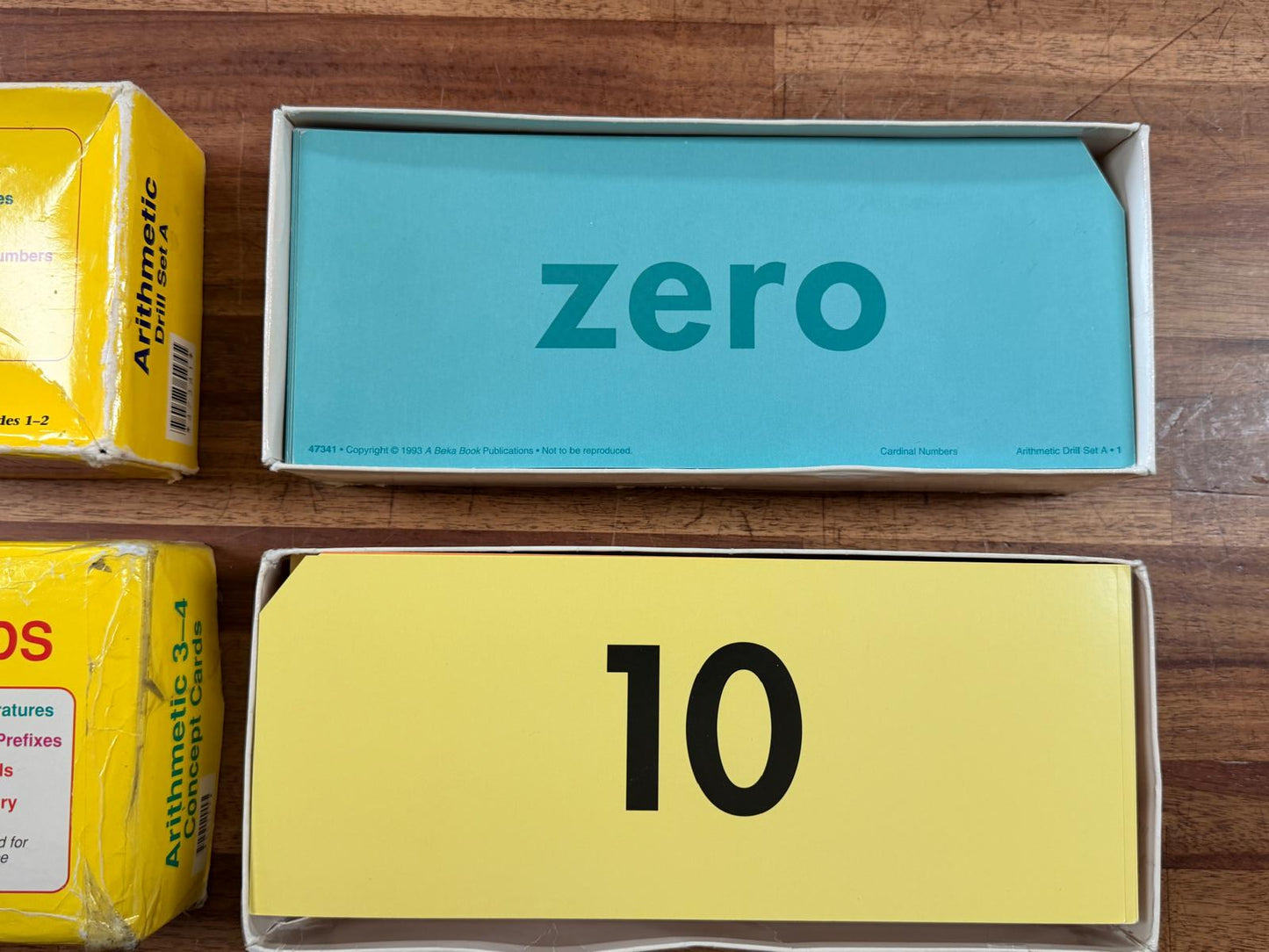 Abeka Arithmetic Drill Card SET of 2 (Gr. 1-4)