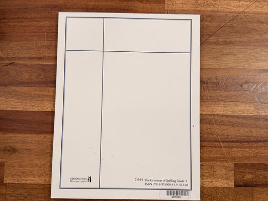 The Grammar of Spelling - Grade 5