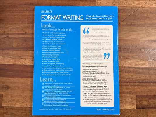 Jensen's Format Writing - How To Write Easily and Well