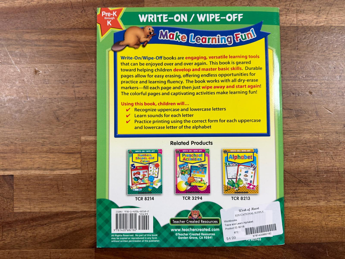 TCR Write On Wipe Off Trace and Learn the Alphabet (VG)
