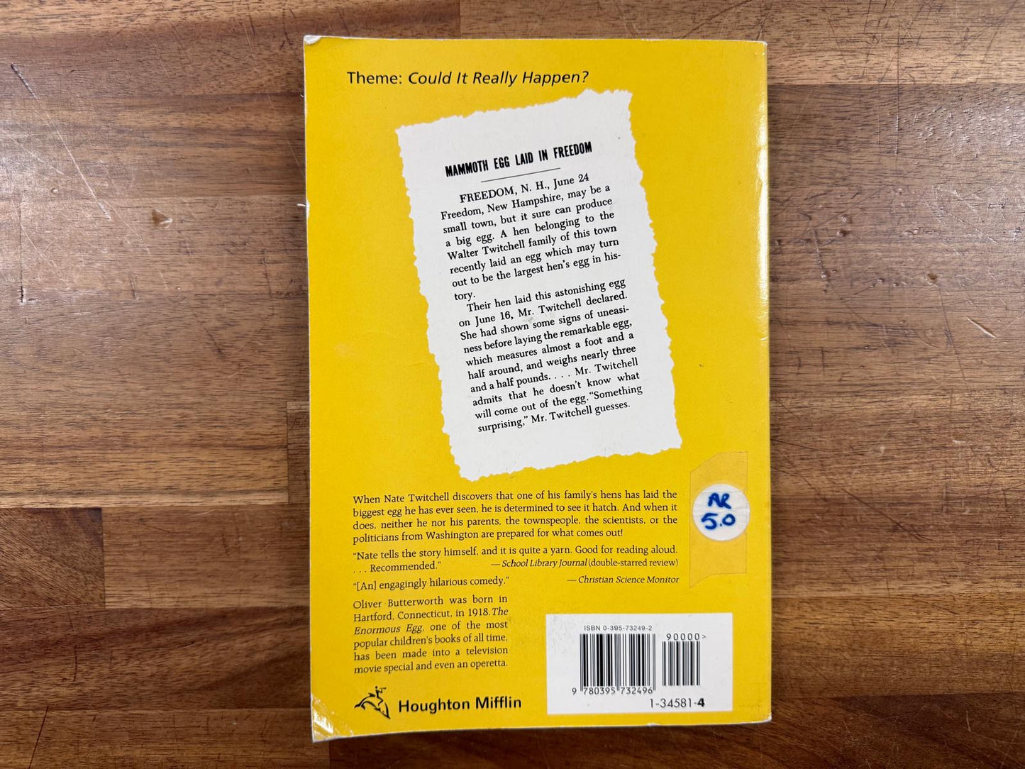 The Enormous Egg - Oliver Butterworth (VG)