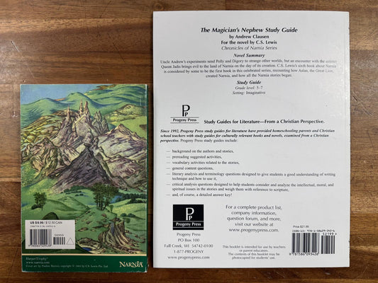 The Magician's Nephew Book + Study Guide Set (VG)