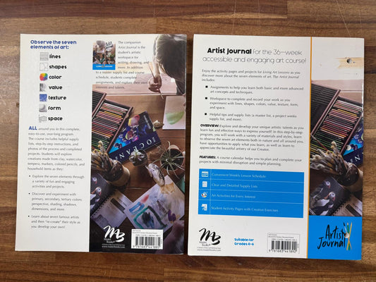 MB Living Art Lessons 7 Elements Text & Artist Journal SET