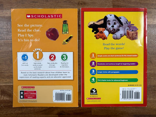 Scholastic Reader Lvl 1 I Spy + Can You See What I See Animals (Good)