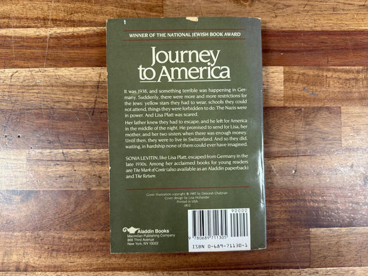 Journey to America - Sonia Levitin (Good & Clean)