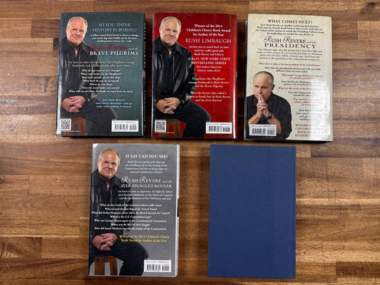 Rush Revere Lot 5 Patriots Pilgrims Presidency Revolution Banner (VG)