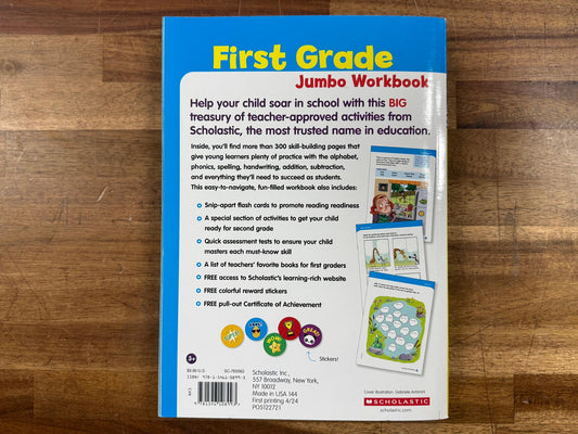 Scholastic First Grade Jumbo Workbook Ages 6-7 (Good)
