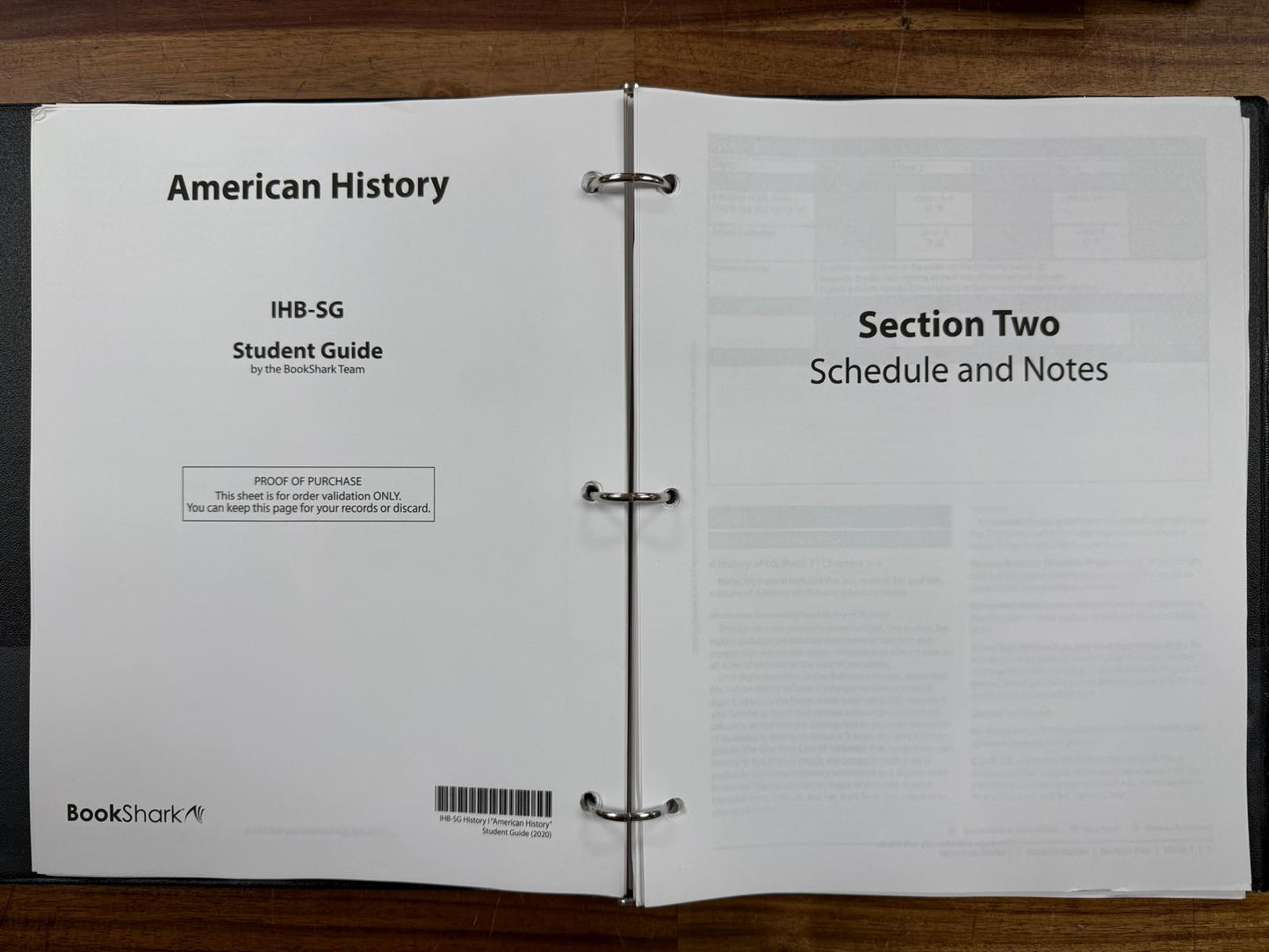 BookShark American History I Student Guide Ages 13-15 (VG)