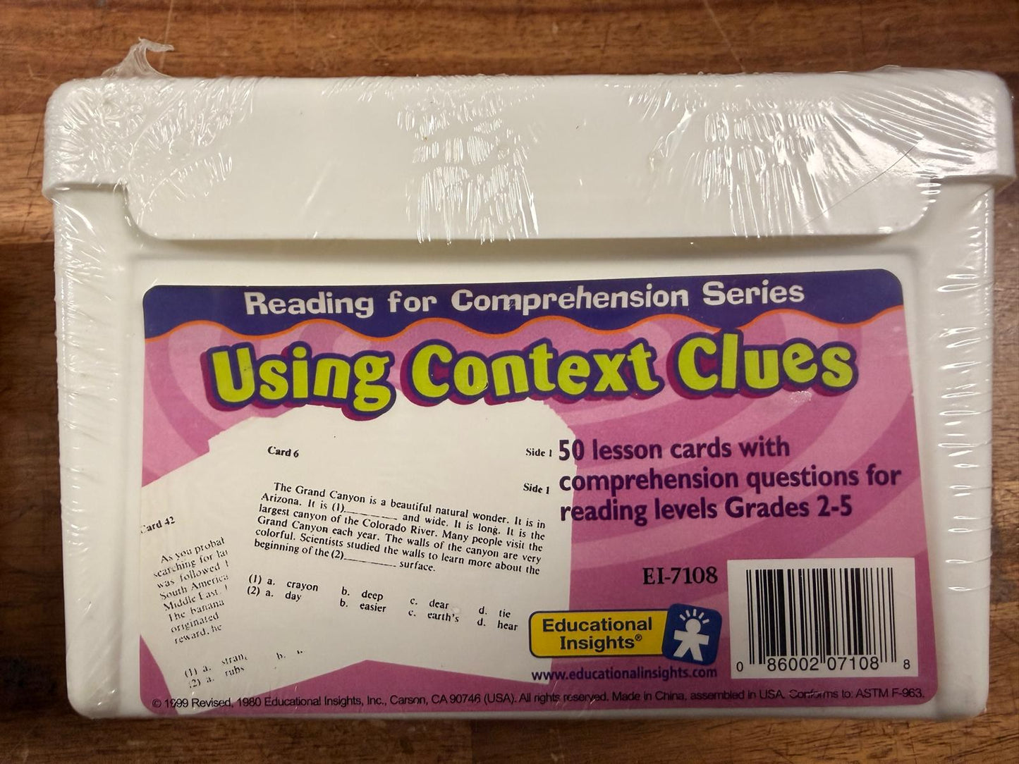 Educational Insights Lesson Cards - Context Clues & Sequence