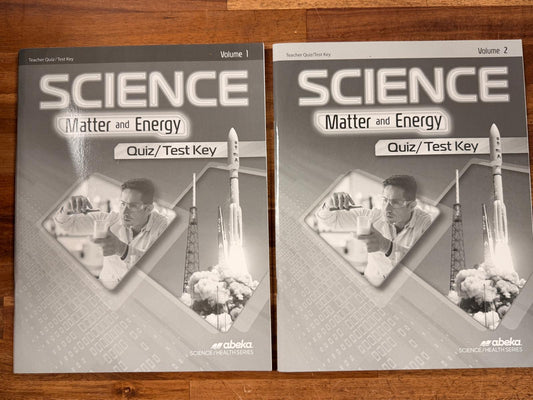 Abeka Science Matter and Energy 2nd Ed LOT of 3