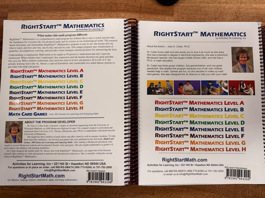 RightStart Mathematics Level F 2nd Ed Lesson & Worksheets