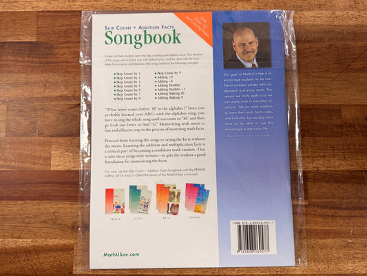 Math-U-See Skip Count Addition Facts Songbook + CD (NEW)