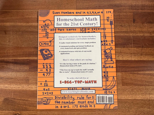 Teaching Textbooks Math 7 Answer Booklet