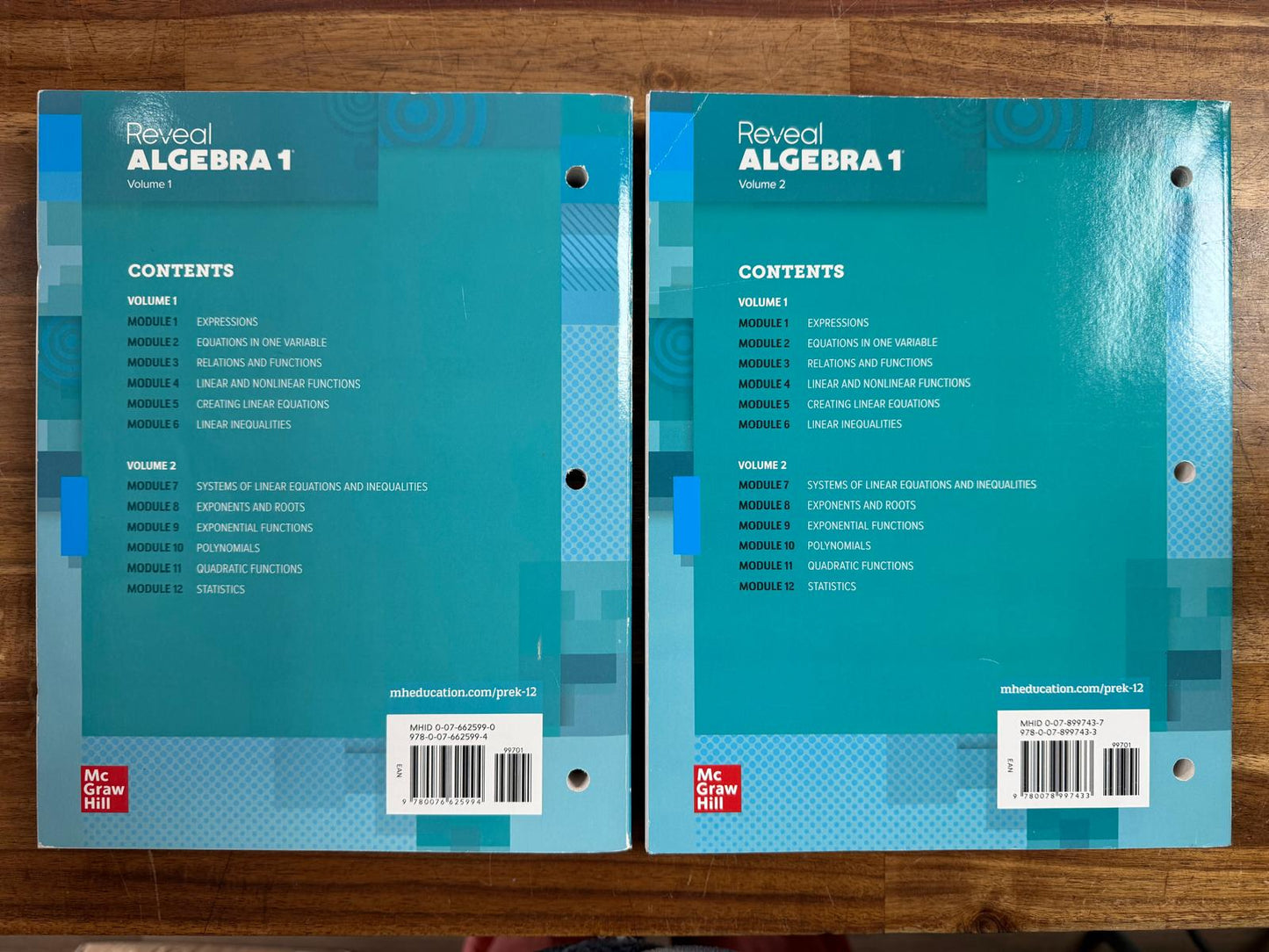 Reveal Algebra 1 - Volume 1 and 2 - Interactive Student Edition