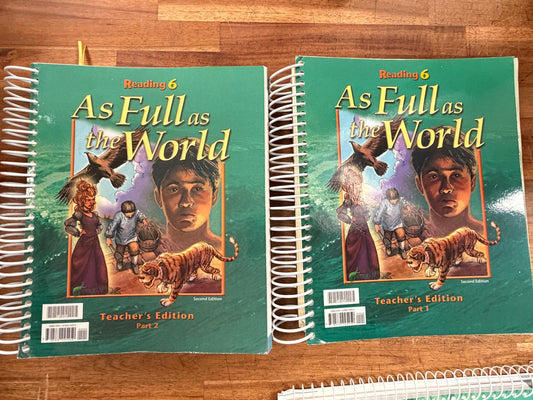 BJU Reading 6 LOT of 5 - Txt,AnswerKys,Flip Chart