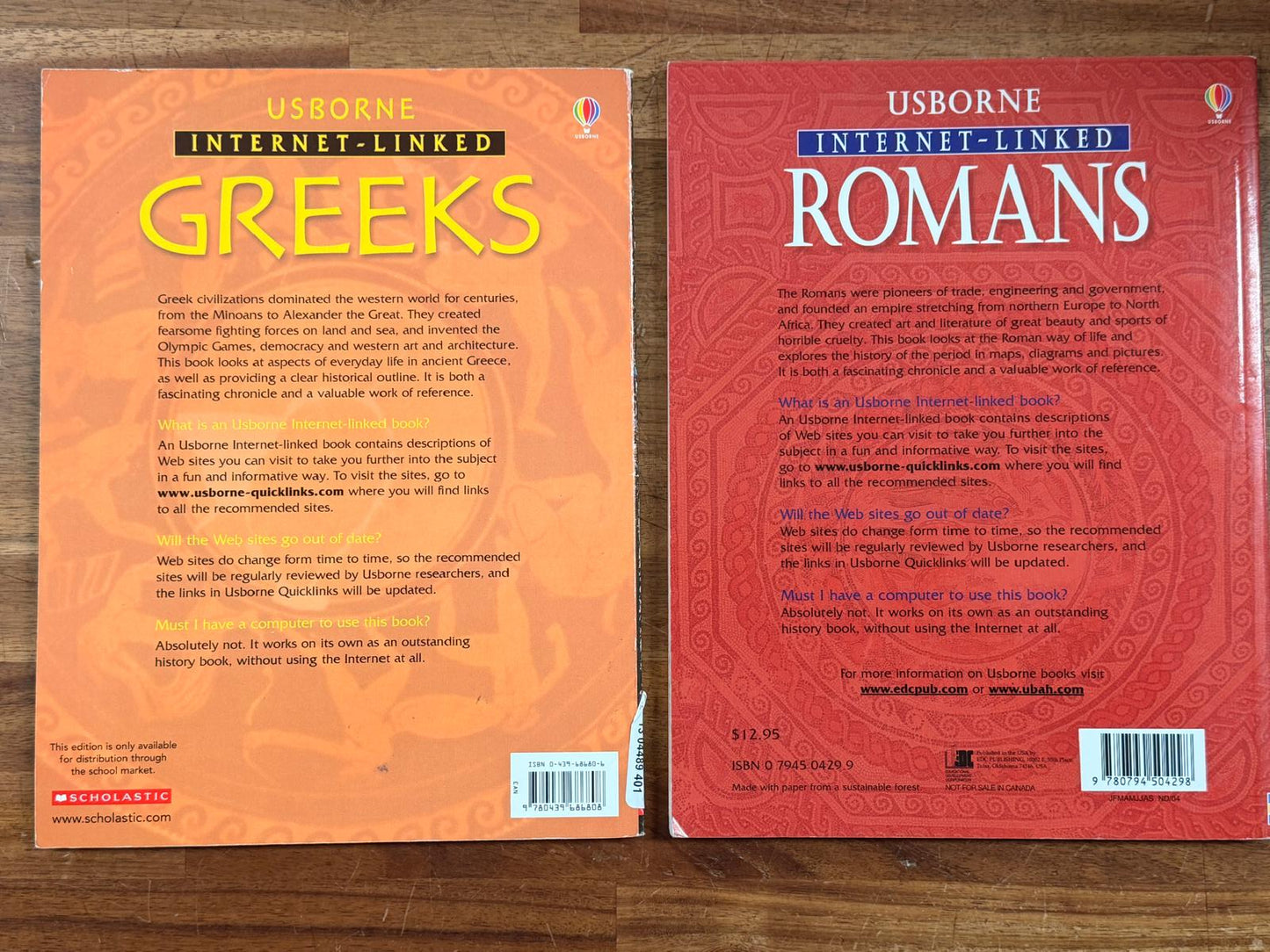 Usborne Internet-Linked Romans & Greeks