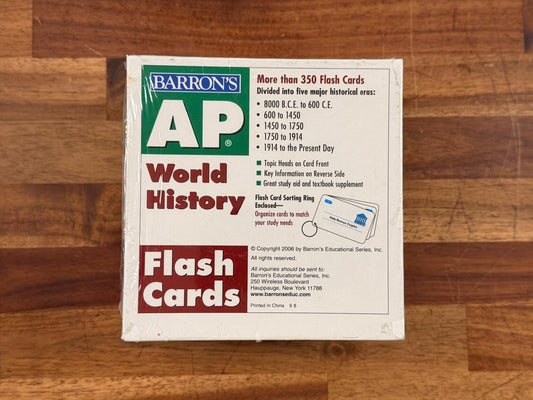 Barron's AP World History Flash Cards (NEW)