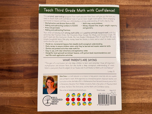 Math with Confidence - Third Grade - Instructor Guide