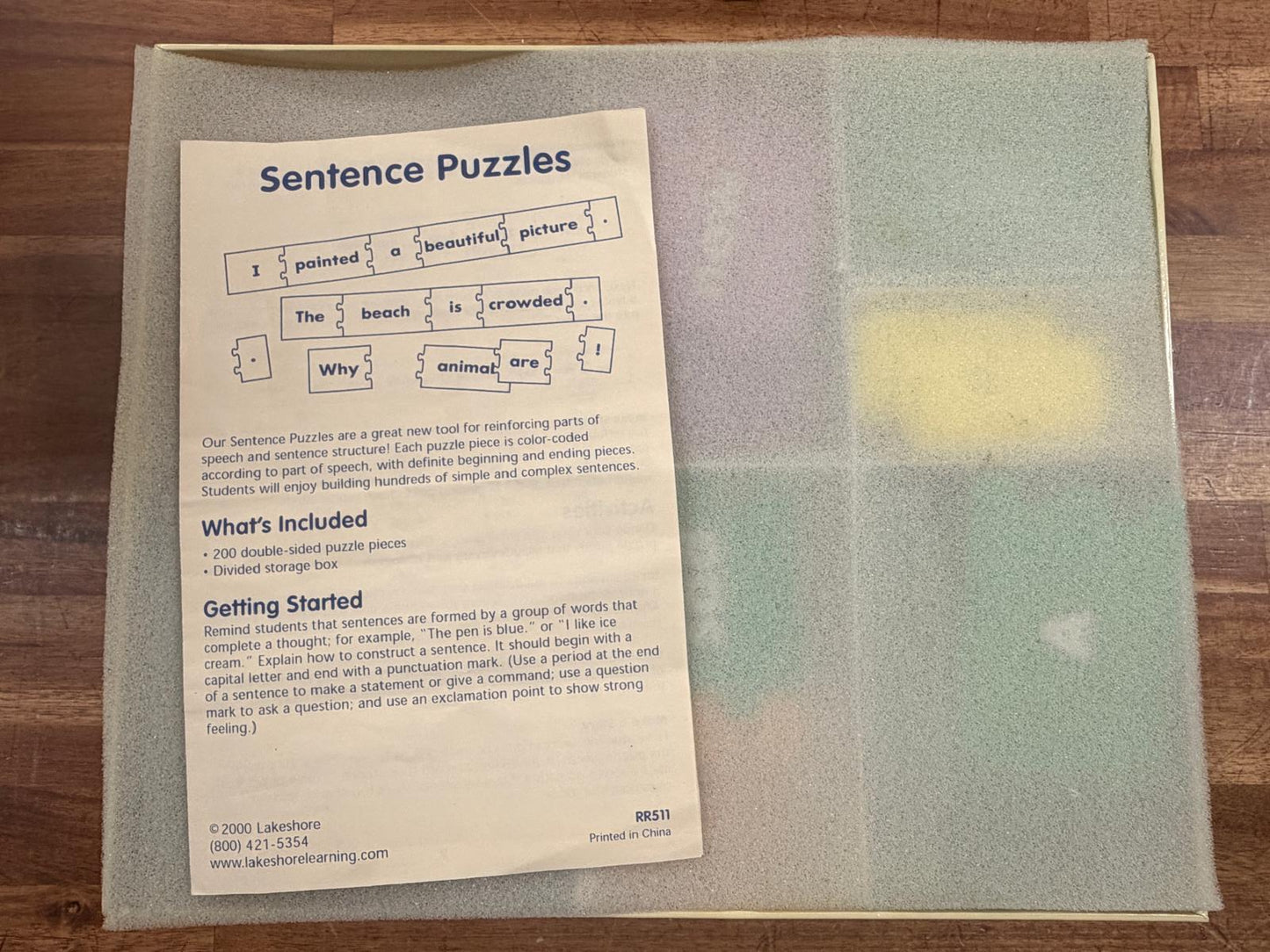 Lakeshore Sentence Puzzles RR511 Game