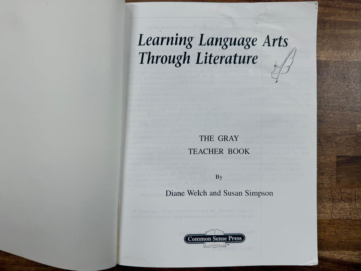 CSP Learning Language Arts Through Literature - Gray Book