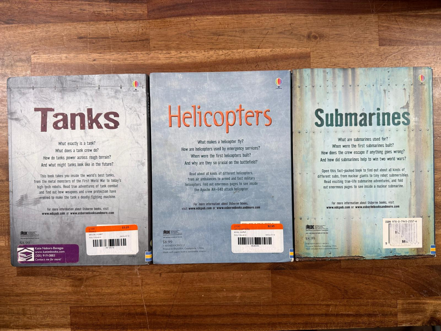 Usborne Vehicle Books - LOT of 3