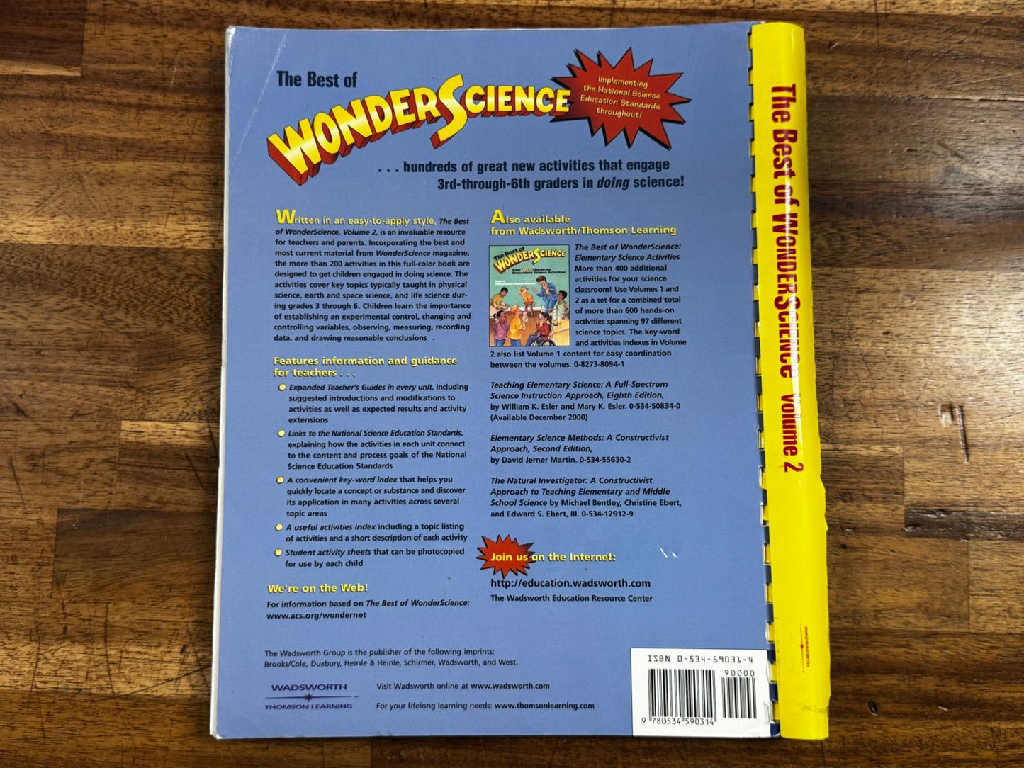 The Best of Wonder Science Over 200 Hands-On Elementary Science Activities Vol 2 - Condition GOOD