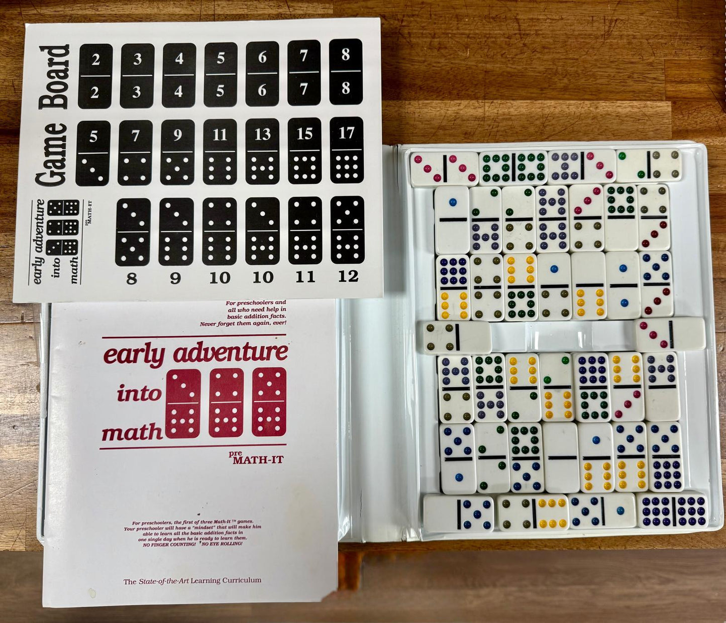 Pre Math-It Early Adventure Into Math w/ Dominos - Elmer Brooks - CONDITION Acceptable & Complete