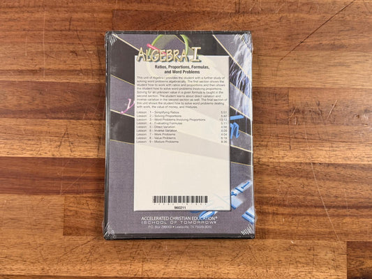 ACE Algebra 1 DVD - Volume 11 - Ratio, Proportions...