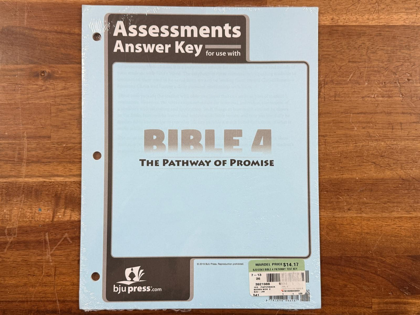 BJU Bible 4 Pathway of Promise Assessments & Answer Key (NEW)
