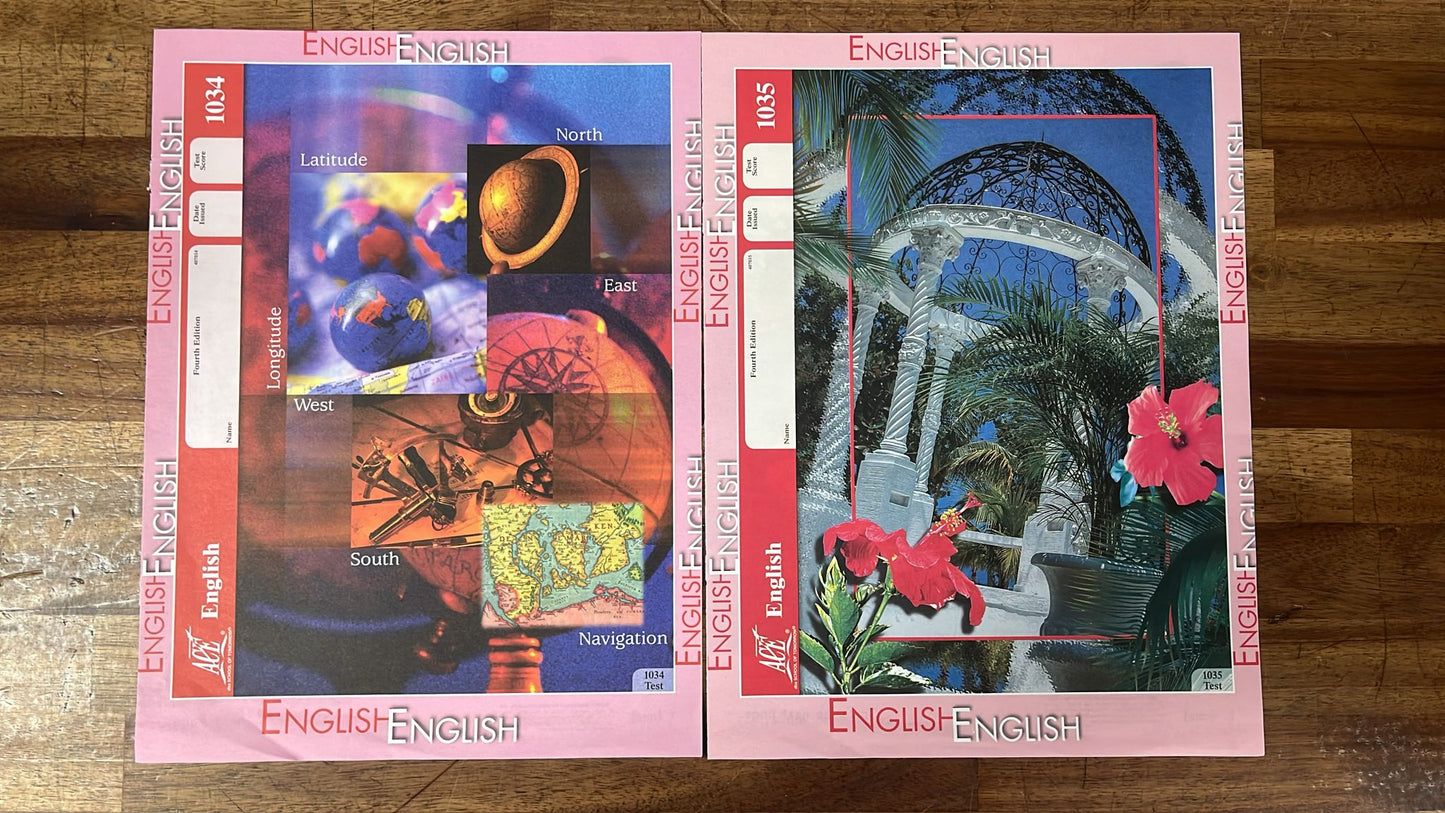 ACE School of Tomorrow English Tests 1028-1035 4th Ed