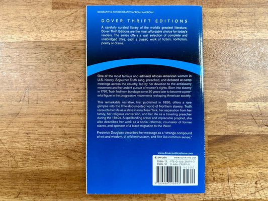 Narrative of Sojourner Truth (Dover Thrift Editions) - Good