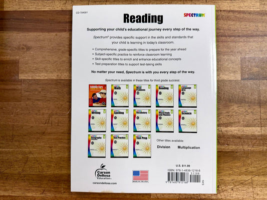 Spectrum Reading Comprehension Grade 3 Workbook - VG