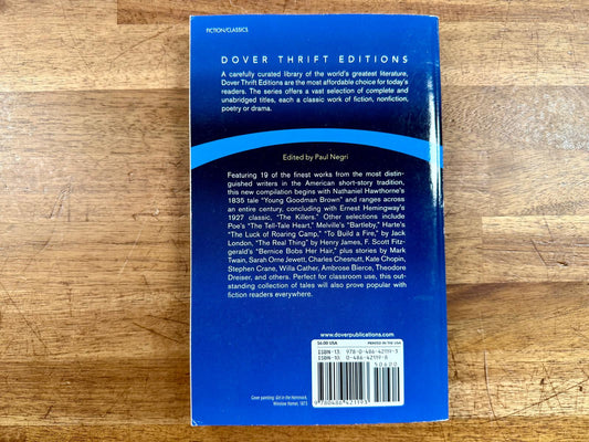 Great American Short Stories (Dover Thrift Editions) - VG