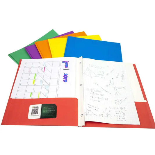 2-Pockets Portfolios 3-Prong Fastener - Assorted Color