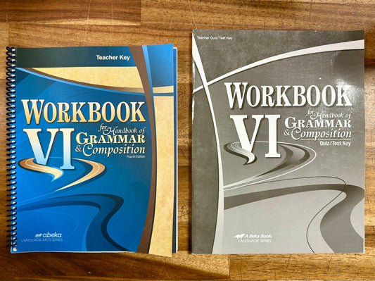 Abeka Grammar & Composition VI 4th Ed Key Set