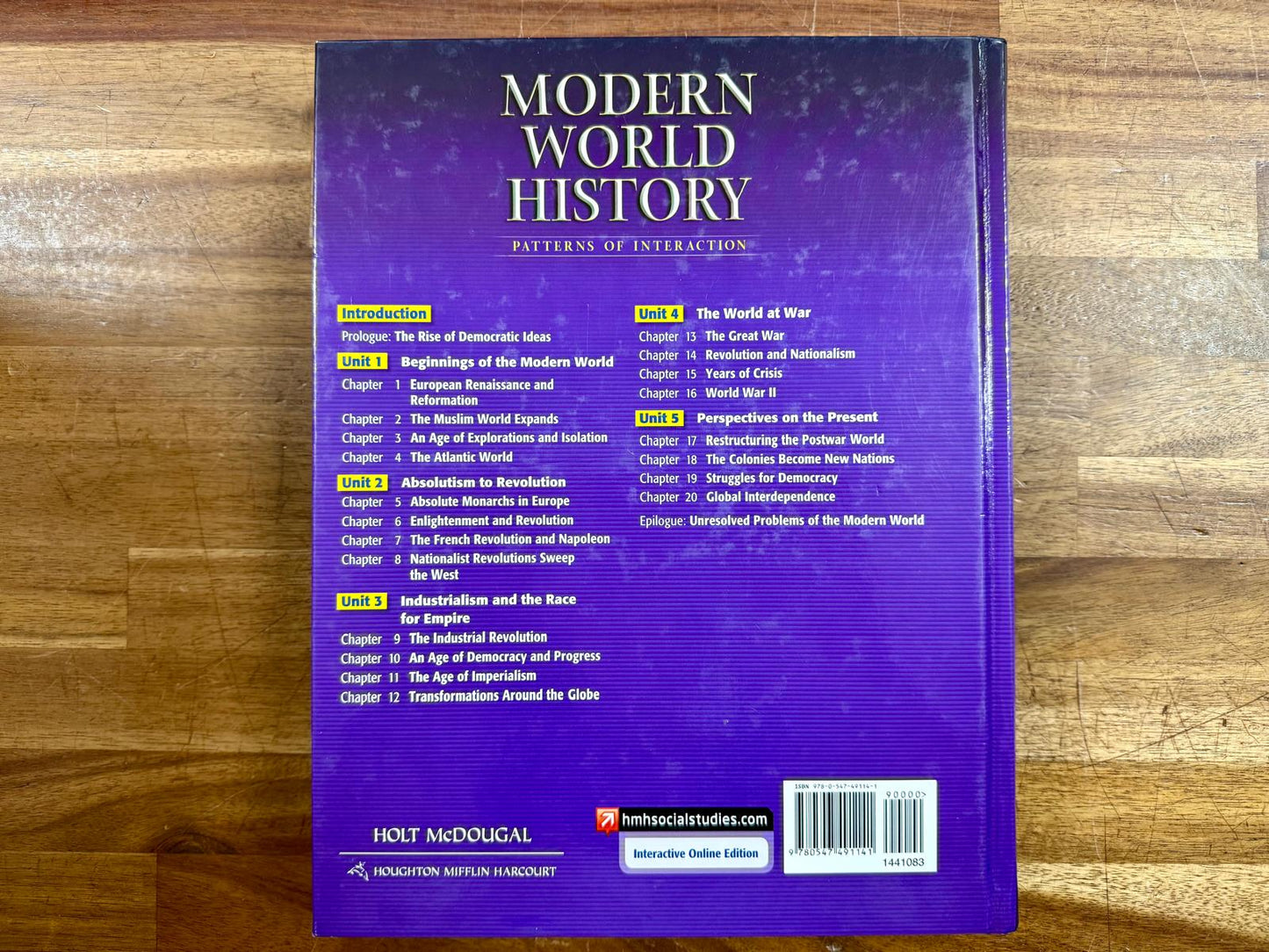 Modern World History: Patterns of Interaction Student Ed 2012