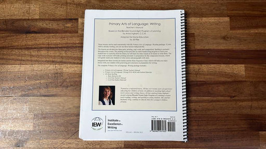 IEW, Primary Arts of Language: Writing, Teachers Manual