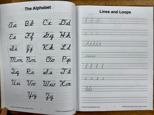 TCR Modern Cursive Workbook (New)