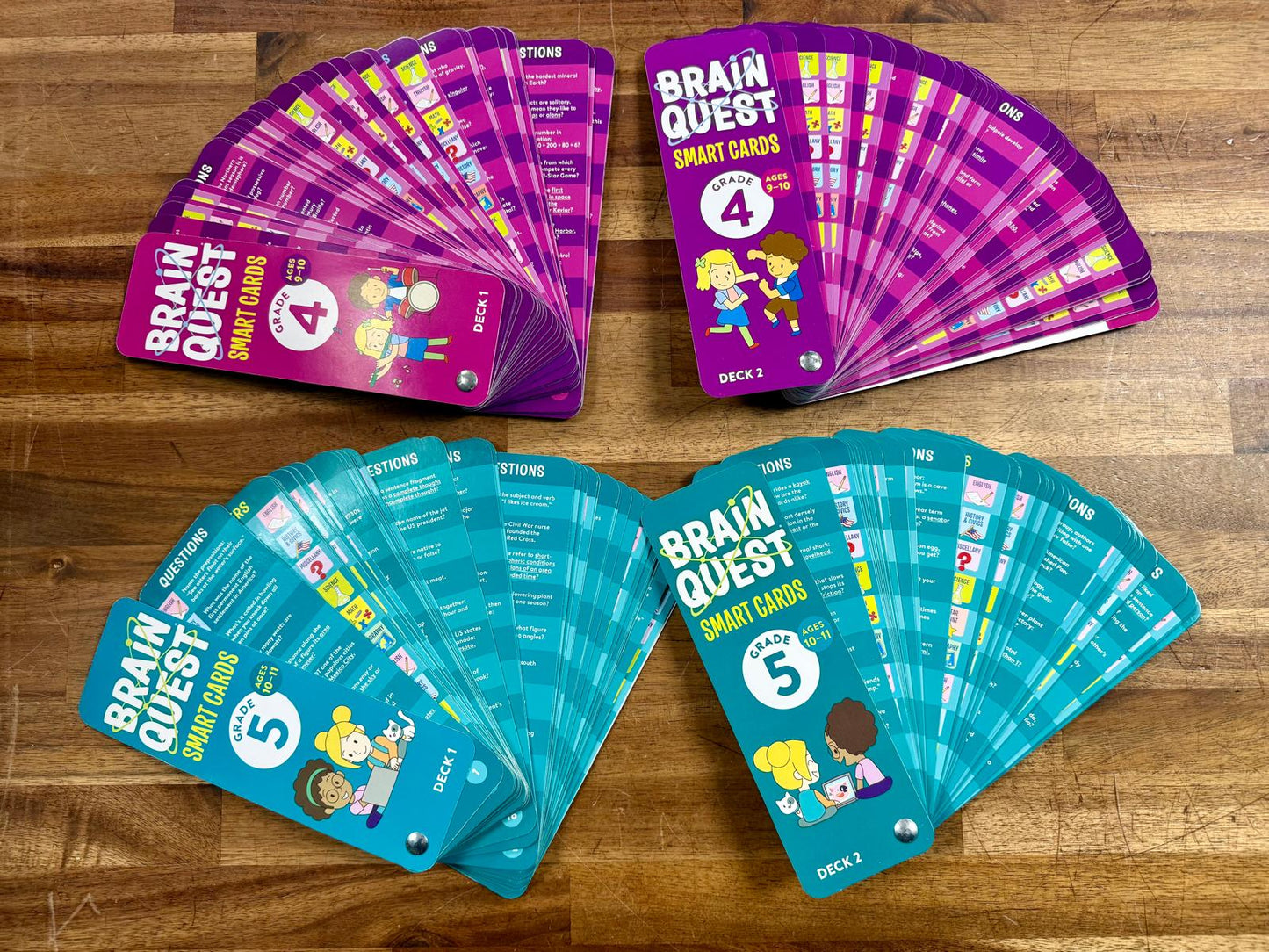 Brain Quest Smart Cards SET of 2 - Grades 4 & 5