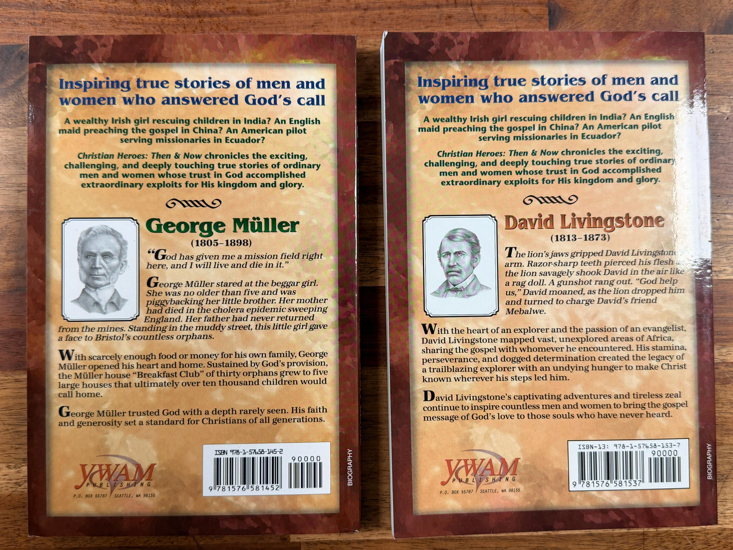 Christian Heroes LOT of 2: D. Livingstone & G. Muller