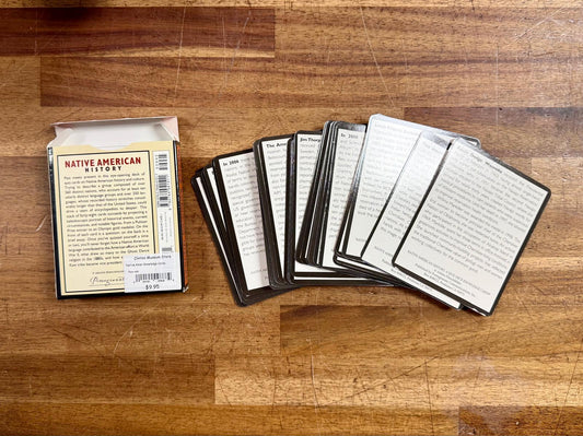 Native American History Knowledge Cards Deck - Very Good