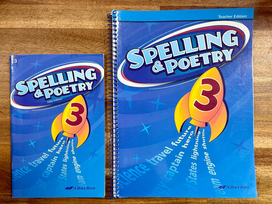 Abeka Spelling Vocabulary & Poetry 3 5th Ed Set