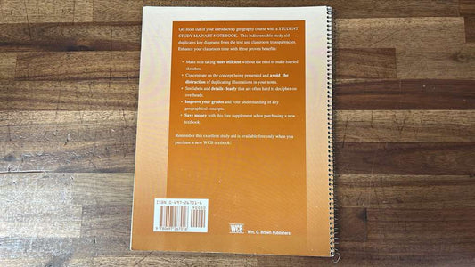 WCB publishers, Introduction to geography, 5th edition, student study Map/Art notebook