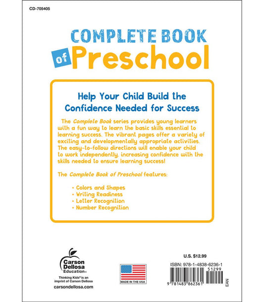 Complete Book of Preschool (NEW)