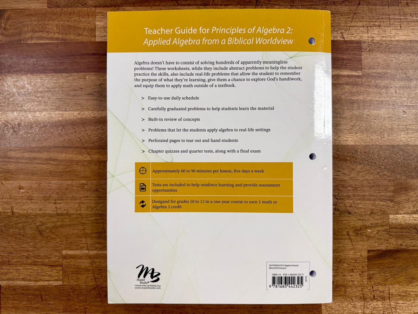 MB Principles of Algebra 2 Teacher Guide