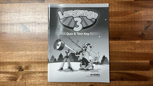 Abeka Language 3 5th Ed Work-Text & Quiz Test Keys - VG