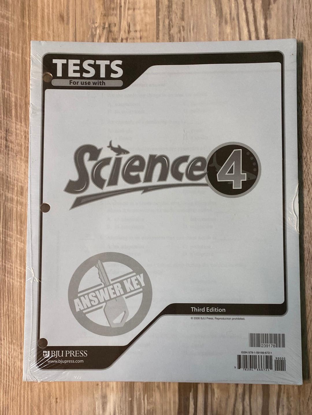 BJU Science 4 Text, Test, Activity 3rd Ed.