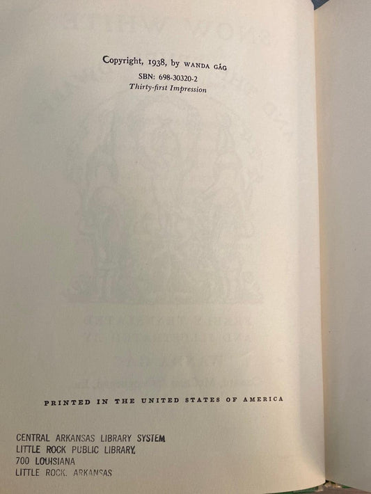 Snow White and the Seven Dwarfs by Wanda Gag