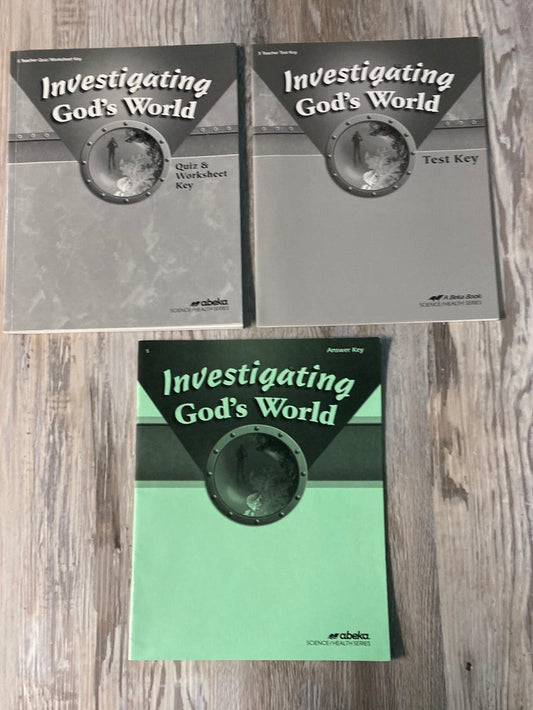 Abeka Investigating God's World 4th Ed. Keys